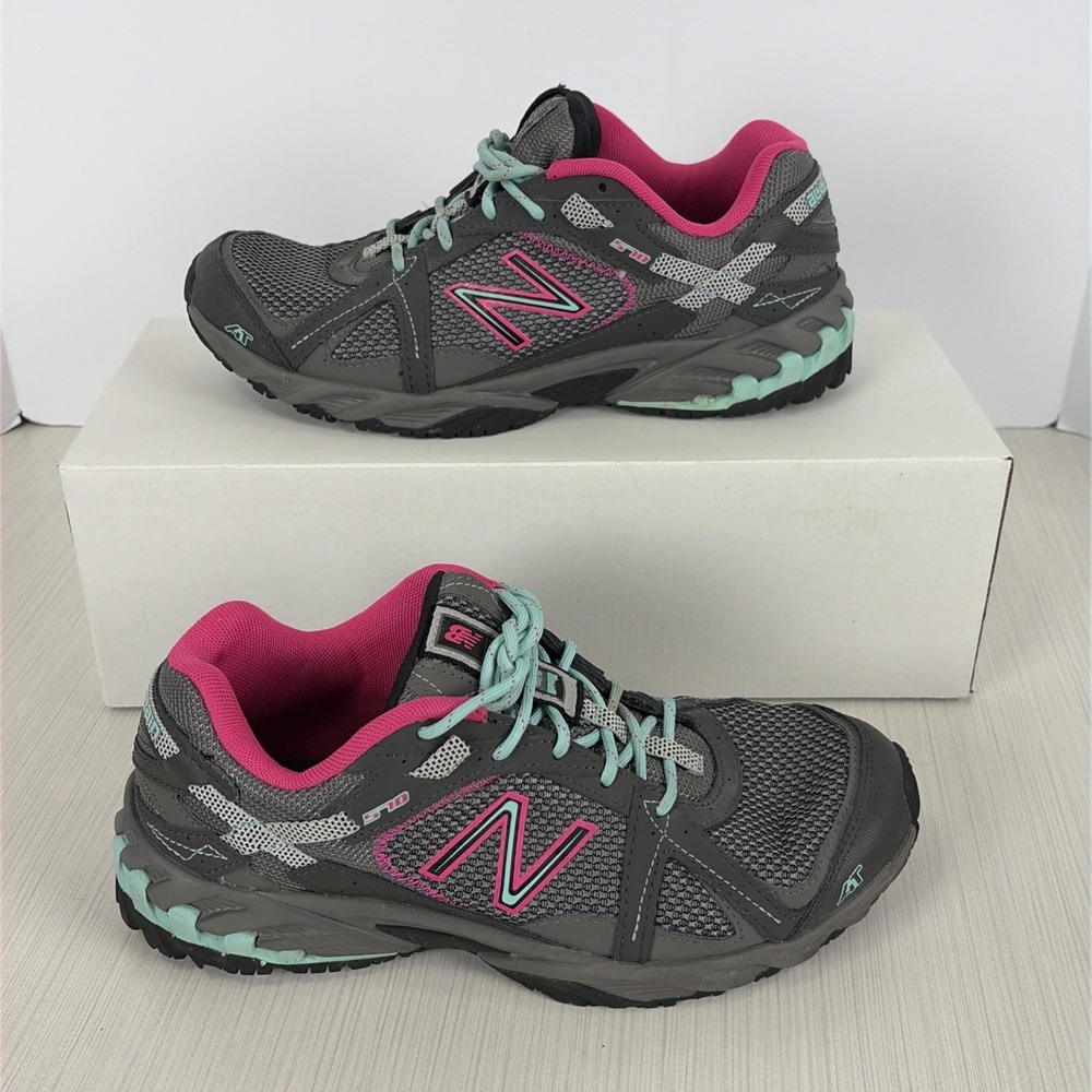 New Balance 510 Shoes Womens Size 9 B Gray Pink All Terrain Trail SureGrip